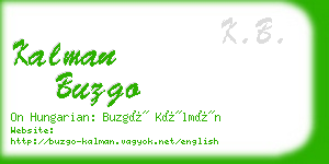 kalman buzgo business card